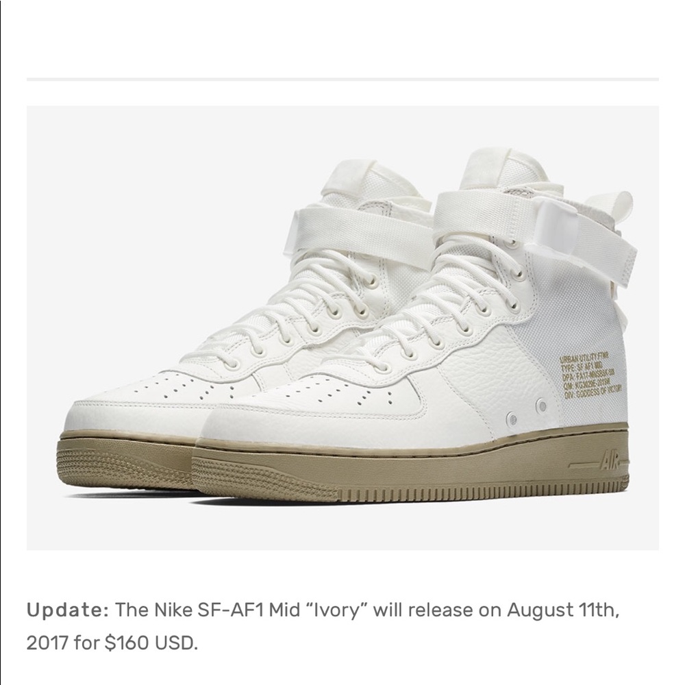 NIKE Air Force 1 Mid Ivory/Cargo Khaki